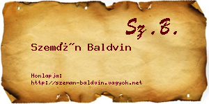 Szemán Baldvin névjegykártya